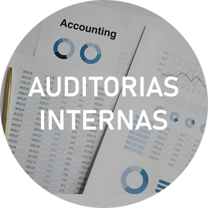 Imagen circular con el texto auditorias internas